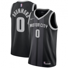 Men's Nike Detroit Pistons #0 Andre Drummond Swingman Black NBA Jersey - City Edition