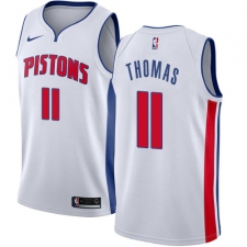 Women's Nike Detroit Pistons #11 Isiah Thomas Authentic White Home NBA Jersey - Association Edition
