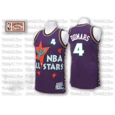 Men's Adidas Detroit Pistons #4 Joe Dumars Authentic Purple 1995 All Star Throwback NBA Jersey