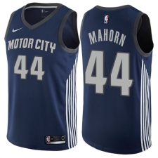 Women's Nike Detroit Pistons #44 Rick Mahorn Swingman Navy Blue NBA Jersey - City Edition