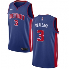 Youth Nike Detroit Pistons #3 Ben Wallace Swingman Royal Blue Road NBA Jersey - Icon Edition