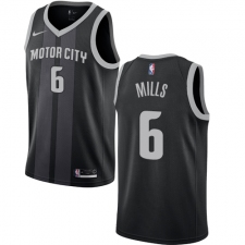 Men's Nike Detroit Pistons #6 Terry Mills Swingman Black NBA Jersey - City Edition