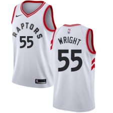 Men's Nike Toronto Raptors #55 Delon Wright Authentic White NBA Jersey - Association Edition