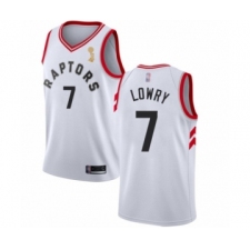 Women's Toronto Raptors #7 Kyle Lowry Swingman White 2019 Basketball Finals Champions Jersey - Association Edition