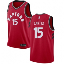 Youth Nike Toronto Raptors #15 Vince Carter Swingman Red Road NBA Jersey - Icon Edition