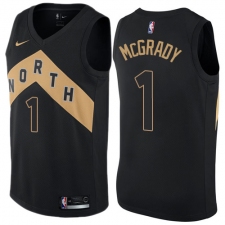Women's Nike Toronto Raptors #1 Tracy Mcgrady Swingman Black NBA Jersey - City Edition