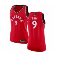 Women's Toronto Raptors #9 Serge Ibaka Swingman Red 2019 Basketball Finals Bound Jersey - Icon Edition