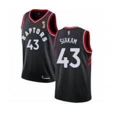 Women's Toronto Raptors #43 Pascal Siakam Swingman Black 2019 Basketball Finals Champions Jersey Statement Edition