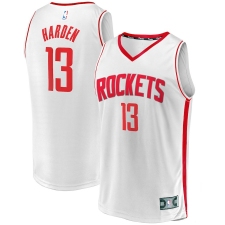Men's Houston Rockets #13 James Harden Fanatics Branded White 2020-21 Fast Break Player Jersey