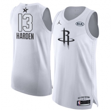 Men's Nike Jordan Houston Rockets #13 James Harden Authentic White 2018 All-Star Game NBA Jersey
