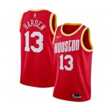 Women's Houston Rockets #13 James Harden Swingman Red Hardwood Classics Finished Basketball Jersey