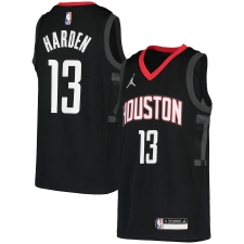 Youth Houston Rockets #13 James Harden Jordan Brand Black 2020-21 Swingman Player Jersey