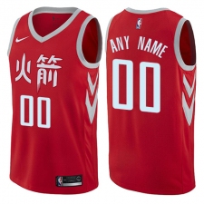 Men's Nike Houston Rockets Customized Swingman Red NBA Jersey - City Edition