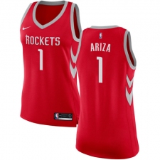 Women's Nike Houston Rockets #1 Trevor Ariza Authentic Red Road NBA Jersey - Icon Edition
