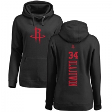 NBA Women's Nike Houston Rockets #34 Hakeem Olajuwon Black One Color Backer Pullover Hoodie