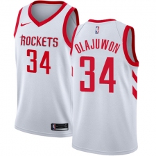 Youth Nike Houston Rockets #34 Hakeem Olajuwon Swingman White Home NBA Jersey - Association Edition