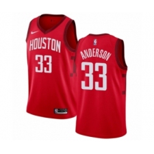 Men's Nike Houston Rockets #33 Ryan Anderson Red Swingman Jersey - Earned Edition