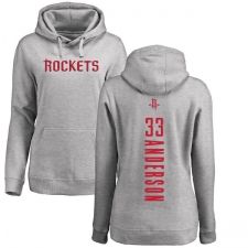 NBA Women's Nike Houston Rockets #33 Ryan Anderson Ash Backer Pullover Hoodie
