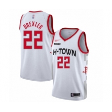 Men's Houston Rockets #22 Clyde Drexler Swingman White Basketball Jersey - 2019 20 City Edition
