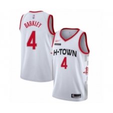 Women's Houston Rockets #4 Charles Barkley Swingman White Basketball Jersey - 2019 20 City Edition
