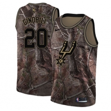 Women's Nike San Antonio Spurs #20 Manu Ginobili Swingman Camo Realtree Collection NBA Jersey