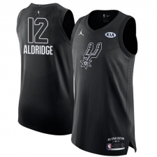 Men's Nike Jordan San Antonio Spurs #12 LaMarcus Aldridge Authentic Black 2018 All-Star Game NBA Jersey