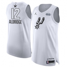 Men's Nike Jordan San Antonio Spurs #12 LaMarcus Aldridge Authentic White 2018 All-Star Game NBA Jersey