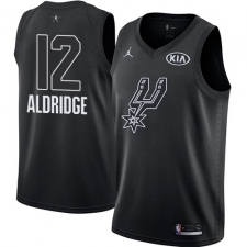 Men's Nike Jordan San Antonio Spurs #12 LaMarcus Aldridge Swingman Black 2018 All-Star Game NBA Jersey