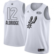 Men's Nike Jordan San Antonio Spurs #12 LaMarcus Aldridge Swingman White 2018 All-Star Game NBA Jersey