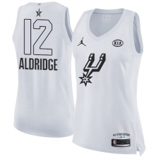 Women's Nike Jordan San Antonio Spurs #12 LaMarcus Aldridge Swingman White 2018 All-Star Game NBA Jersey