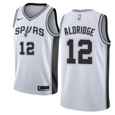 Youth Nike San Antonio Spurs #12 LaMarcus Aldridge Authentic White Home NBA Jersey - Association Edition