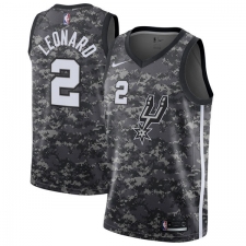 Men's Nike San Antonio Spurs #2 Kawhi Leonard Authentic Camo NBA Jersey - City Edition