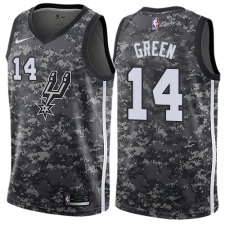 Men's Nike San Antonio Spurs #14 Danny Green Authentic Camo NBA Jersey - City Edition