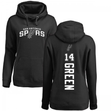 NBA Women's Nike San Antonio Spurs #14 Danny Green Black Backer Pullover Hoodie
