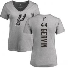 NBA Women's Nike San Antonio Spurs #44 George Gervin Ash Backer T-Shirt