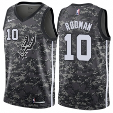 Men's Nike San Antonio Spurs #10 Dennis Rodman Authentic Camo NBA Jersey - City Edition