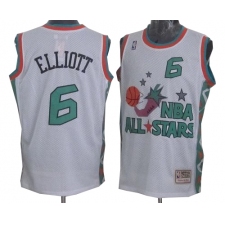 Men's Mitchell and Ness San Antonio Spurs #6 Sean Elliott Authentic White 1996 All Star Throwback NBA Jersey