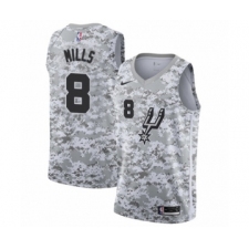 Men's San Antonio Spurs #8 Patty Mills White Swingman Jersey - Earned Edition