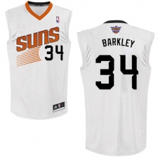 Youth Adidas Phoenix Suns #34 Charles Barkley Authentic White Home NBA Jersey
