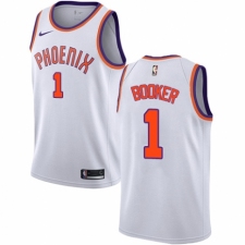 Men's Nike Phoenix Suns #1 Devin Booker Authentic NBA Jersey - Association Edition