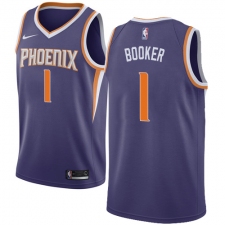 Women's Nike Phoenix Suns #1 Devin Booker Swingman Purple Road NBA Jersey - Icon Edition