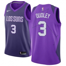 Men's Nike Phoenix Suns #3 Jared Dudley Authentic Purple NBA Jersey - City Edition