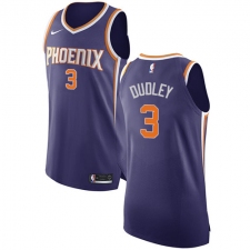 Men's Nike Phoenix Suns #3 Jared Dudley Authentic Purple Road NBA Jersey - Icon Edition