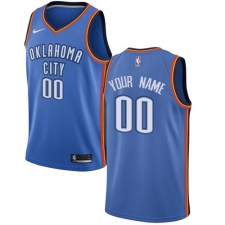 Men's Nike Oklahoma City Thunder Customized Swingman Royal Blue Road NBA Jersey - Icon Edition