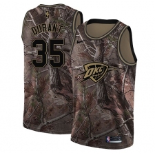 Men's Nike Oklahoma City Thunder #35 Kevin Durant Swingman Camo Realtree Collection NBA Jersey