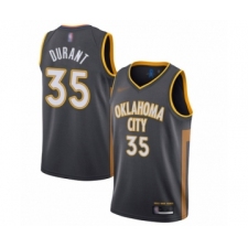 Women's Oklahoma City Thunder #35 Kevin Durant Swingman Charcoal Basketball Jersey - 2019 20 City Edition