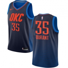 Youth Nike Oklahoma City Thunder #35 Kevin Durant Swingman Navy Blue NBA Jersey Statement Edition