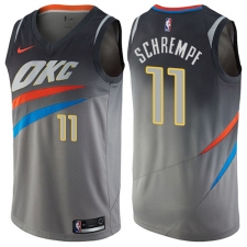 Men's Nike Oklahoma City Thunder #11 Detlef Schrempf Swingman Gray NBA Jersey - City Edition