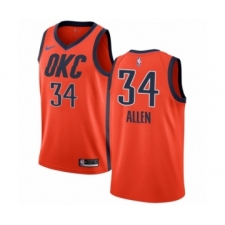 Men's Nike Oklahoma City Thunder #34 Ray Allen Orange Swingman Jersey - Earned Edition