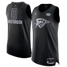 Men's Nike Jordan Oklahoma City Thunder #0 Russell Westbrook Authentic Black 2018 All-Star Game NBA Jersey